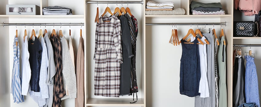 Closet organizer in Westfield apartment